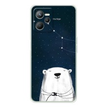 Силиконовый бампер с картинкой животных для Realme C36 – Медведица
