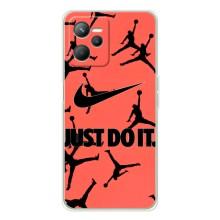 Силиконовый Чехол Nike Air Jordan на Реалми С36 – Just Do It