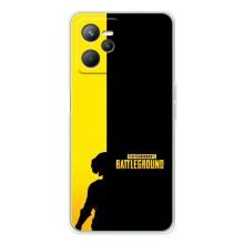 Чехол (TPU) с картинкой "Лого Пабг" на Реалми С36 (Battlegrounds)