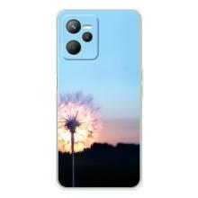 Силиконовый Чехол с одуванчиками на Realme C36 – Закат с одуванчиком