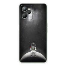 Силиконовый Чехол с принтом "Космонавты" на Realme C36 – Космонавт романтик