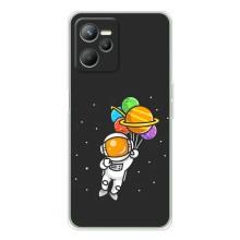 Силиконовый Чехол с принтом "Космонавты" на Realme C36 – Космонавт с шариками