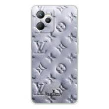 Текстурный Чехол Louis Vuitton для Реалми С36 – Белый ЛВ