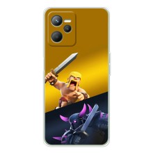 Чехол з героями Клеш Рояль для Realme C36 (Варвар против Пекка)
