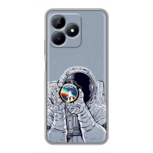 Чехол NASA для Realme C51 (AlphaPrint) (Космонавт фото)