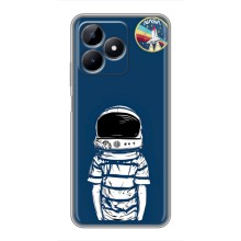 Чехол NASA для Realme C51 (AlphaPrint) (Мальчик в шлеме)