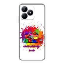 Чехол Амонг Ас для Realme C51 (AlphaPrint) (Яркий АмонгАс)