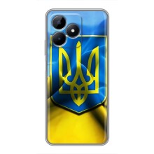 Чехол с картинкой (Патриотический ГЕРБ) на Realme C51 (Герб и Флаг Украины)