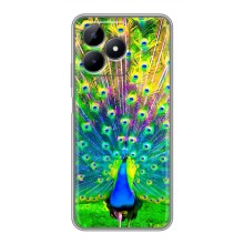 Чехол с птицами на Realme C51 (VPrint) (Яркий Павлин)