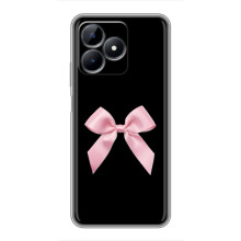 Чехол банты для Realme C51 – Бант на черном