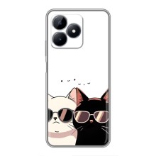 Чехол с рисунком кот на Realme C51 (Коты в очках)