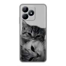 Чехол с рисунком кот на Realme C51 (Пара котов)