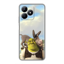 Чехол с мультфильмом Шрек на Realme C51 – Шрек и осел