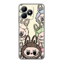 Чехол с Лабубу на Realme C51 – Коллаж Лабубу