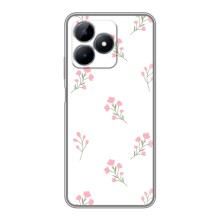 Чохол з розовим принтом для Realme C51 (Рожеві квіти)