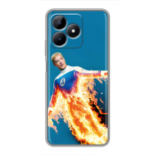 Чехол с принтом Фантастическая четверка для Realme C51 – Человек-Факел