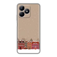 Новогодние, Праздничные Чехлы для Realme C51 - 2024 год (Зимний город)