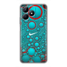 Силиконовый Чехол на Realme C51 с картинкой Nike (Найк зеленый)