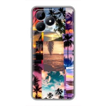 Силиконовый чехол с КАРТИНКАМИ лето для Realme C51 (AlphaPrint) (Летний отпуск)