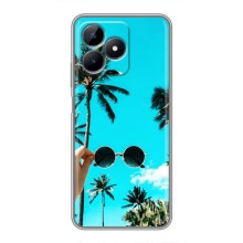 Силиконовый чехол с КАРТИНКАМИ лето для Realme C51 (AlphaPrint) (Взгляд лето)