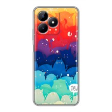 Силиконовый чехол с котиком для Realme C51 – Mew