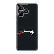 Чехлы (ART) Цветы на Realme C53 (VPrint) (Неожиданные цветы)