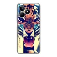 Чехлы с изображением разных животных для Realme C53 (Яркий Тигр)