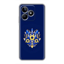 Чохли для Realme C53 Укр. Символіка (AlphaPrint) (Квітковий Герб)