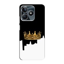 Чехол (Корона на чёрном фоне) для Реалми с53 – Золотая корона