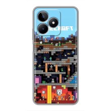 Чехол Майнкрафт на Realme C53 (AlphaPrint) Minecraft (фон Minecraft)