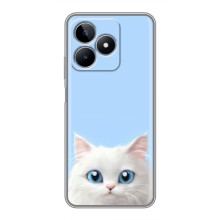 Чохол на тематику: Коти для Realme C53 (Білий кіт)