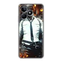 Силиконовый чехол с картинкой "Герой Pubg" на Realme C53 (Man Пубг)