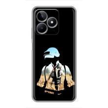 Силиконовый чехол с картинкой "Герой Pubg" на Realme C53 (Пубг мен)