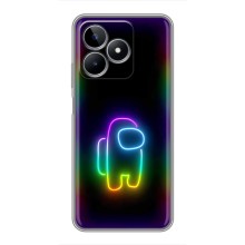 Чехол Амонг Ас для Realme C53 (AlphaPrint) (Яркий скин)