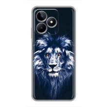 Чехол со Львом для Realme C53 (VPrint) (Синий Лев)