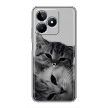 Чехол с рисунком кот на Realme C53 (Пара котов)