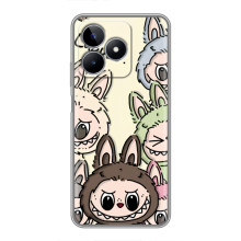 Чехол с Лабубу на Realme C53 – Коллаж Лабубу