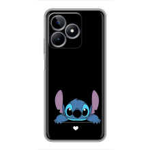 Чехол с принтом Стич на Realme C53 (Стич на черном)