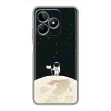 Космические Чехлы для РЕалми С53 (VPrint) (На луне)