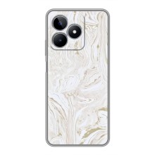 Мраморный чехол на Realme C53 (VPrint) (Белый мрамор)