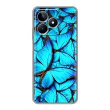 Силиконовый бампер с картинкой животных для Realme C53 (Крылья бабочек)