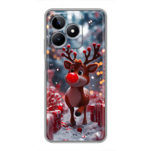 Яркий чехол для Realme C53 с Зимними Оленятами – Олень среди подарков