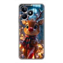 Яркий чехол для Realme C53 с Зимними Оленятами – Олень в шарфе