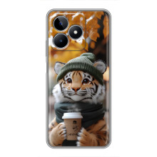 Печатный чехол «Зверята с кофе» для Realme C53 – Тигр с кофе