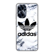 Чехлы Адидас для Realme C55 (AlphaPrint) (Адидас на мраморе)