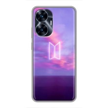 Чехлы BTS для Realme C55 (AlphaPrint) (BTS логотип)