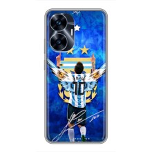 Чехлы для Realme C55 (Leo чемпион) (AlphaPrint) (Месси сборная)