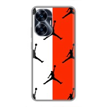 Чехлы для Realme C55 - с картинкой JORDAN (AlphaPrint) (Лого Джордан)