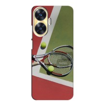 Чехлы с принтом Спортивная тематика для Realme C55 – Ракетки теннис