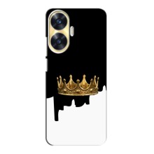 Чехол (Корона на чёрном фоне) для Реалми с55 – Золотая корона